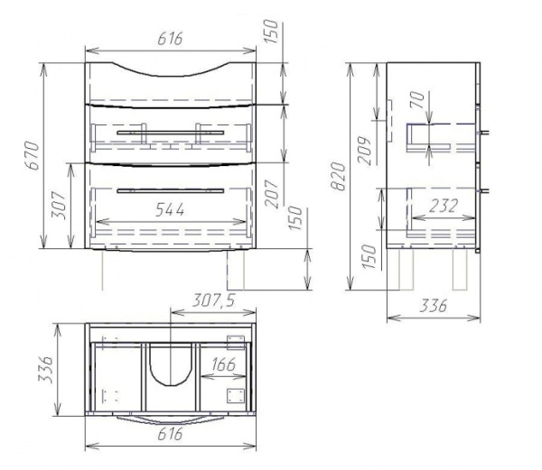 Тумба под раковину Alvaro Banos Carino maximo 8402.1100