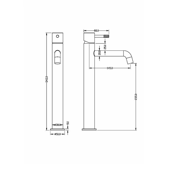 Смеситель для раковины Boheme Uno 462-NB