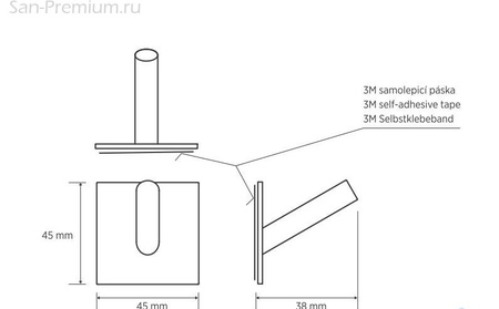 Крючок, мат Bemeta Easy 163106265