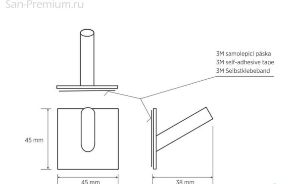 Крючок, мат Bemeta Easy 163106265