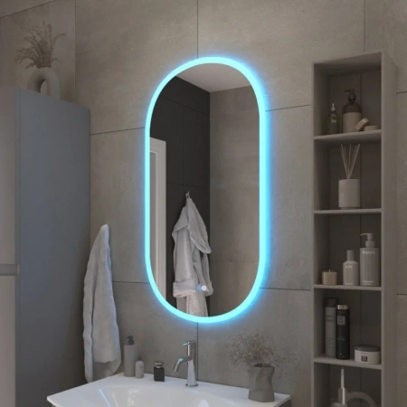 Зеркало c RGB подсветкой (55х105) Cezares CZR-SPC-ELS-550-1050-RGB-TCH