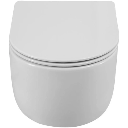 Унитаз подвесной BelBagno Soft BB084CH-TOR/SC безободковый, торнадо, с сиденьем микролифт