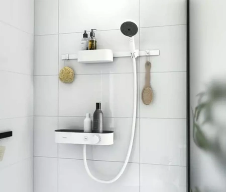 Термостат для душа Hansgrohe WallStoris 105 3jet Activation EcoSmart 24250700 белый матовый