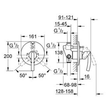 Смеситель однорычажный для ванны Grohe Tenso 19050 AV0 (19050AV0)