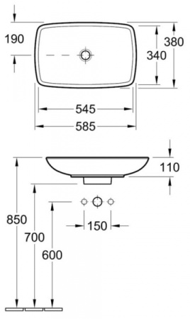Раковина накладная Villeroy & Boch Loop&Friends 51540001