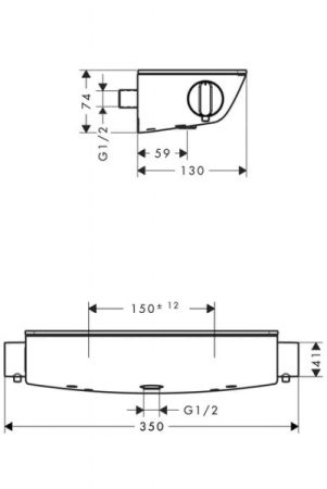 Термостат для душа Hansgrohe Ecostat Select 13111400 хром/белый