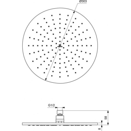 Верхний душ Ideal Standard Ideal Rain A5803A5