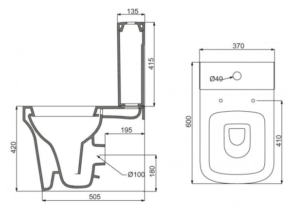 Бачок для унитаза BelBagno Marco BB118T Бачок для унитаза BelBagno Marco BB118T