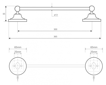 Держатель полотенца Bemeta Retro 144204018