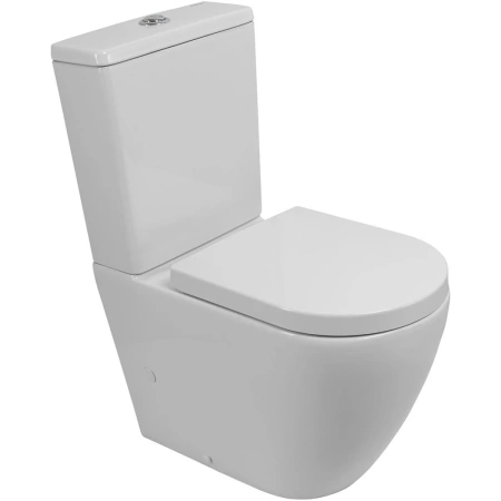 Чаша напольного безободкового унитаза BelBagno Sfera-R BB2141CP-TOR/SC без бачка с сиденьем микролифт