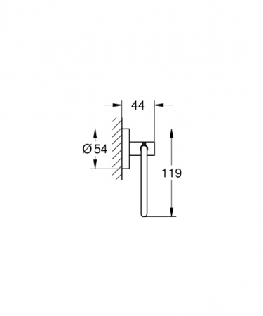 Держатель для туалетной бумаги без крышки GROHE Essentials, 40689GN1
