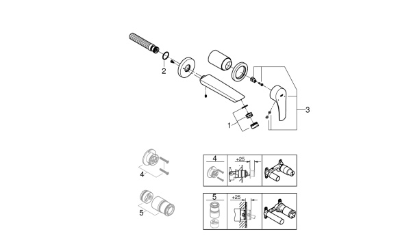 Смеситель для раковины на два отверстие Grohe Eurosmart New 29337 003 (29337003) хром Смеситель для раковины на два отверстие Grohe Eurosmart New 29337 003 (29337003) хром