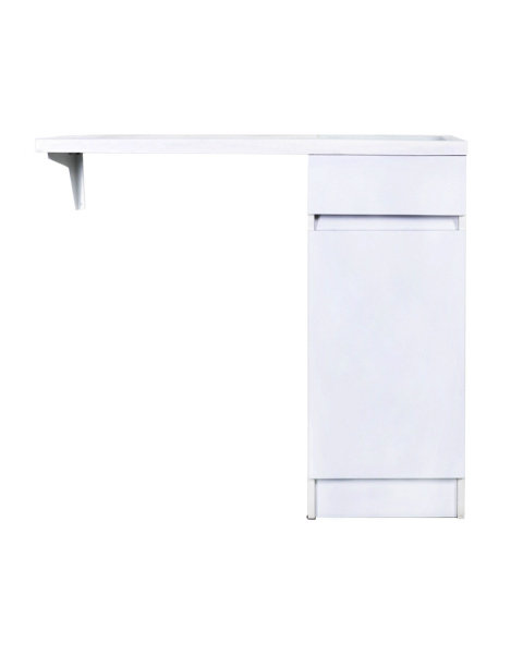 Тумба напольная с правой раковиной 100 см под стиральную машину Orange Sistema STK-40TUW+RAR белый