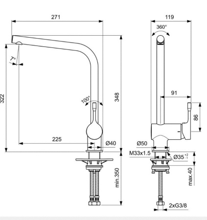 Смеситель для кухни Ideal Standard Ceralook BC174AA