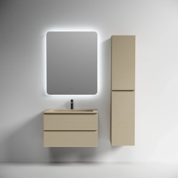 Тумба без раковины подвесная 90 см Sancos Folk FL90CP капучино матовый 