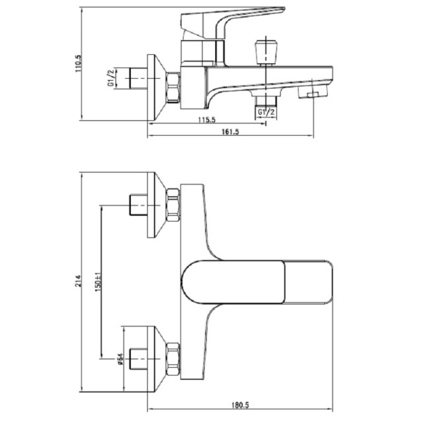 Смеситель для ванны Cersanit NATURE 63064