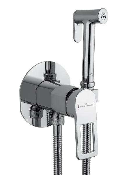 Смеситель с гигиеническим душем встраиваемый WONZON & WOGHAND FRAME, хром WW-88829010-CR