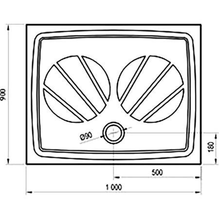 Душевой поддон Ravak Gigant Pro 100x90 XA03A701010