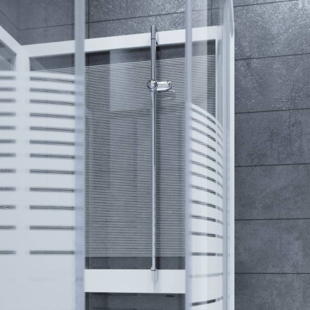 Душевая кабина полукруглая под низкий поддон IDDIS Optima Home HA90WLP, белая