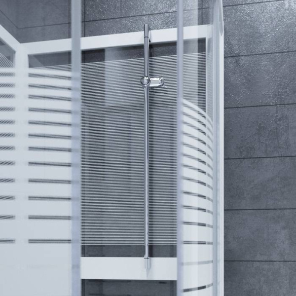 Душевая кабина полукруглая под низкий поддон IDDIS Optima Home HA90WLP, белая