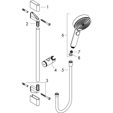 Душевой гарнитур Hansgrohe Pulsify Select 105 3jet Relaxation 24160000, хром
