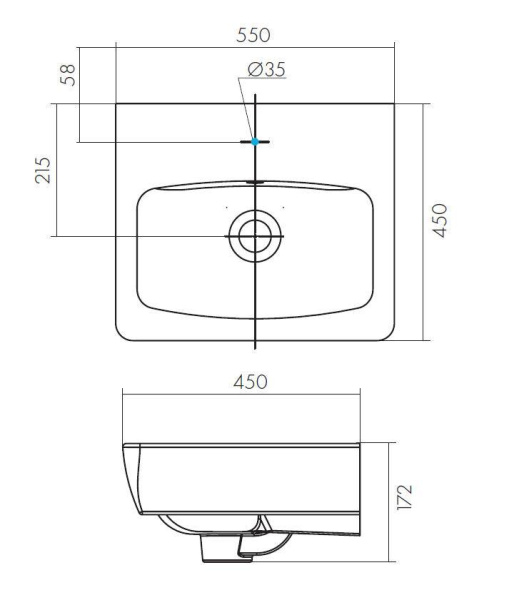Раковина 1Marka  НЕО-55 У75075