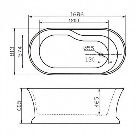 Акриловая ванна BelBagno BB300