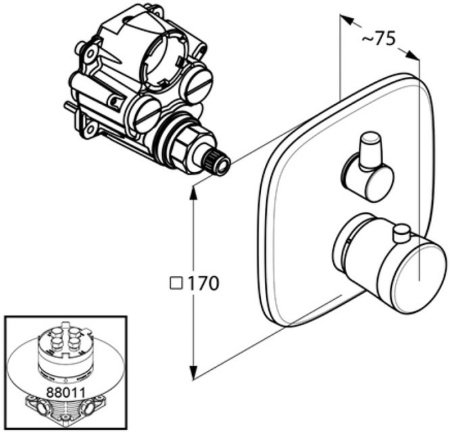 Термостат для ванны Kludi Ambienta 538300575