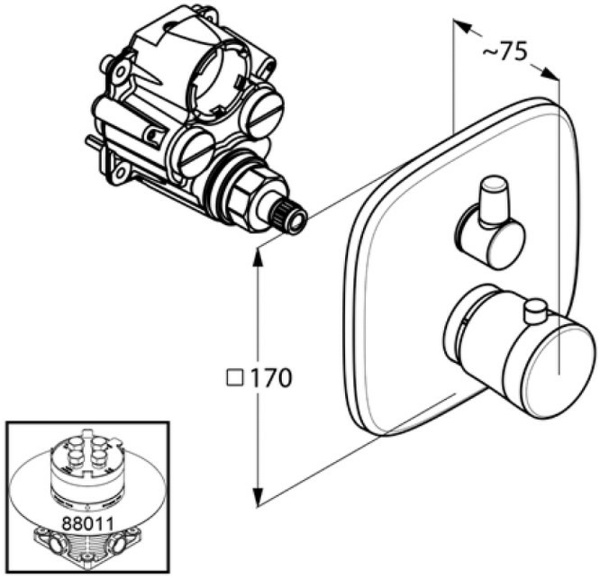 Термостат для ванны Kludi Ambienta 538300575