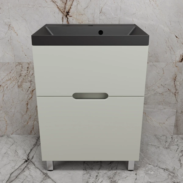 Тумба напольная без раковины 60 см Style Line Матис ЛС-00002432 оливковый матовый