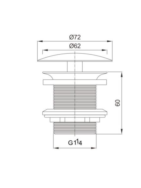 Донный клапан с фиксированной декоративной крышкой CEZARES CZR-А81-01