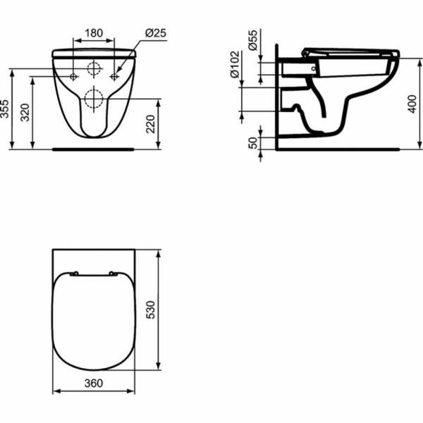 Унитаз подвесной Ideal Standard Tempo T331101