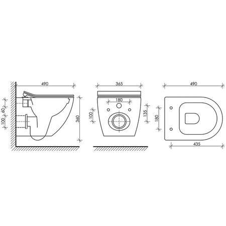 Подвесной унитаз Ceramica Nova Metropol Rimless CN4002T