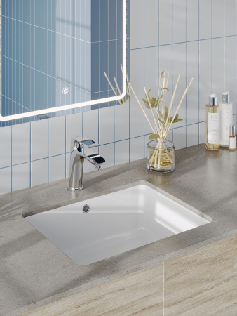 Раковина встраиваемая снизу (50х40) Agger ASB01500 белый глянец
