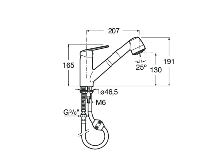 Смеситель для кухни Roca Victoria  5A8125C00