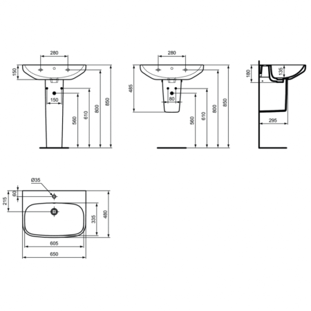 Раковина подвесная Ideal Standard IS i.life A T470401