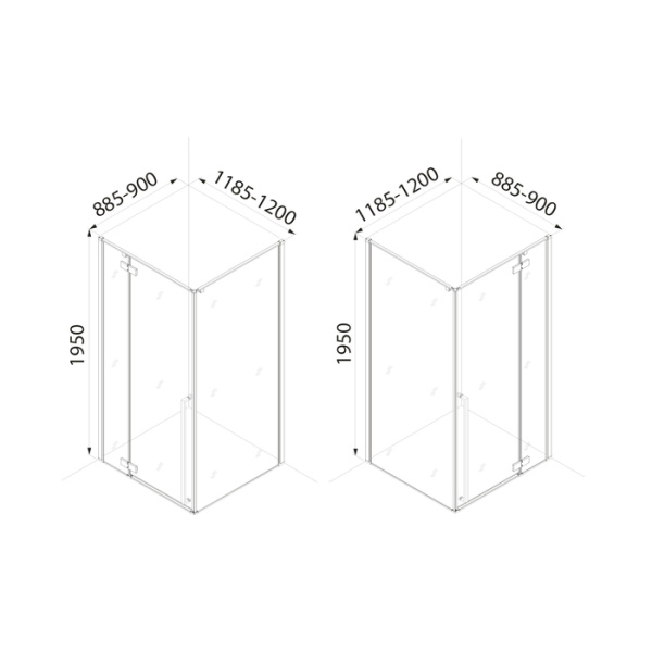 Душевое ограждение IDDIS Slide 120x90x195, черный ал. проф.(LI6BS2i23)