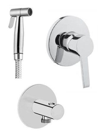 Комплект встроенный смеситель с гигиеническим душем Vitra Hygienic A49271EXP, хром 