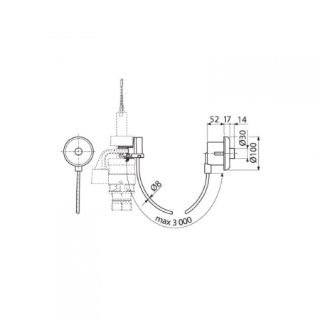 Кнопка для инсталляции AlcaPlast MPO10