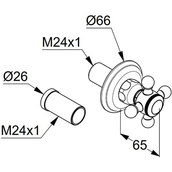 Переключатель на 2 положения Kludi Adlon/1926 518494520 Переключатель на 2 положения Kludi Adlon/1926 518494520