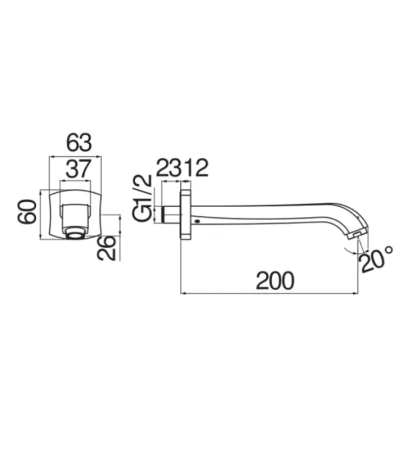 Излив Nobili AV00158/41BR