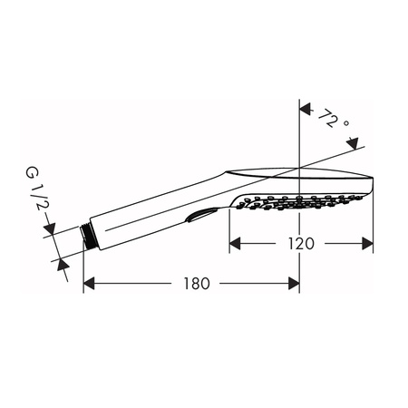 Ручной душ Hansgrohe Raindance Select E 120 Air 3jet EcoSmart 26521400 белый/хром