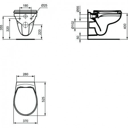 Унитаз подвесной Ideal Standard Eurovit K881201