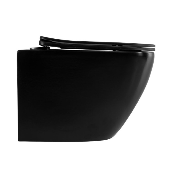 Унитаз подвесной безобдковый Art&Max Ovale AM011CHR-MB (без сиденья)