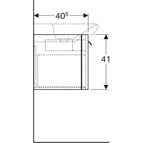 Тумба под раковину Geberit myDay 824101000+125400600
