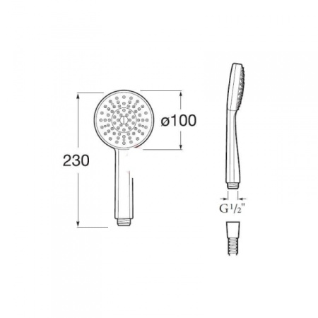 Ручной душ Roca Stella 100/1F 5B9B03C00