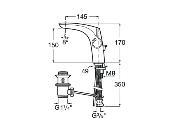 Смеситель для раковины Roca Insignia 5A333AC00
