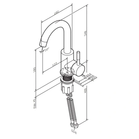 Смеситель для раковины AM.PM X-Joy S F85B02722, черный матовый