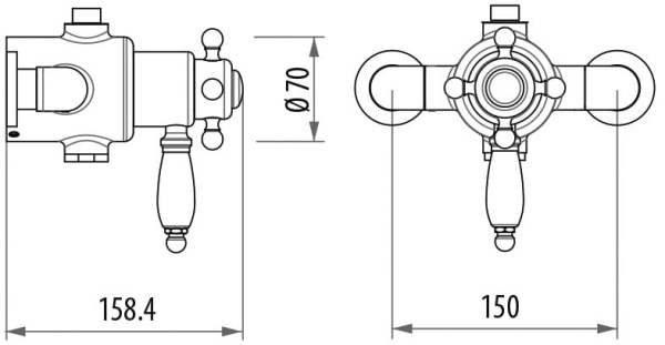 Термостат для ванны Gattoni Termostatici TSRE940V0br Термостат для ванны Gattoni Termostatici TSRE940V0br