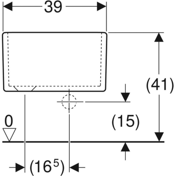 Раковина для ног Geberit Publica: B=39см, H=21см, T=48см 108000000